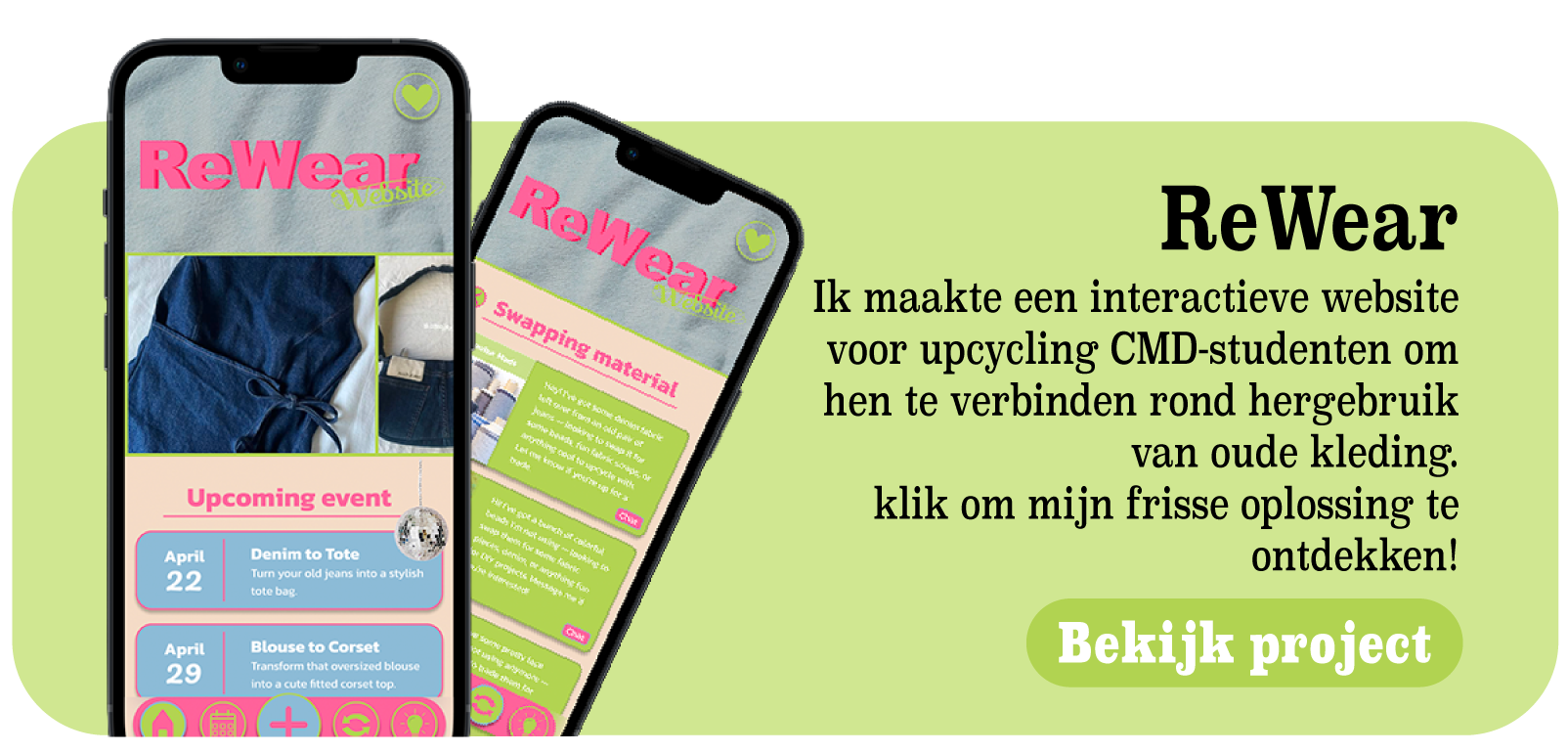 blok met uitleg over Rewear project